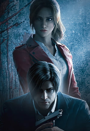 Resident Evil Infinite Darkness Leon and Claire Character Artwork HD phone wallpaper