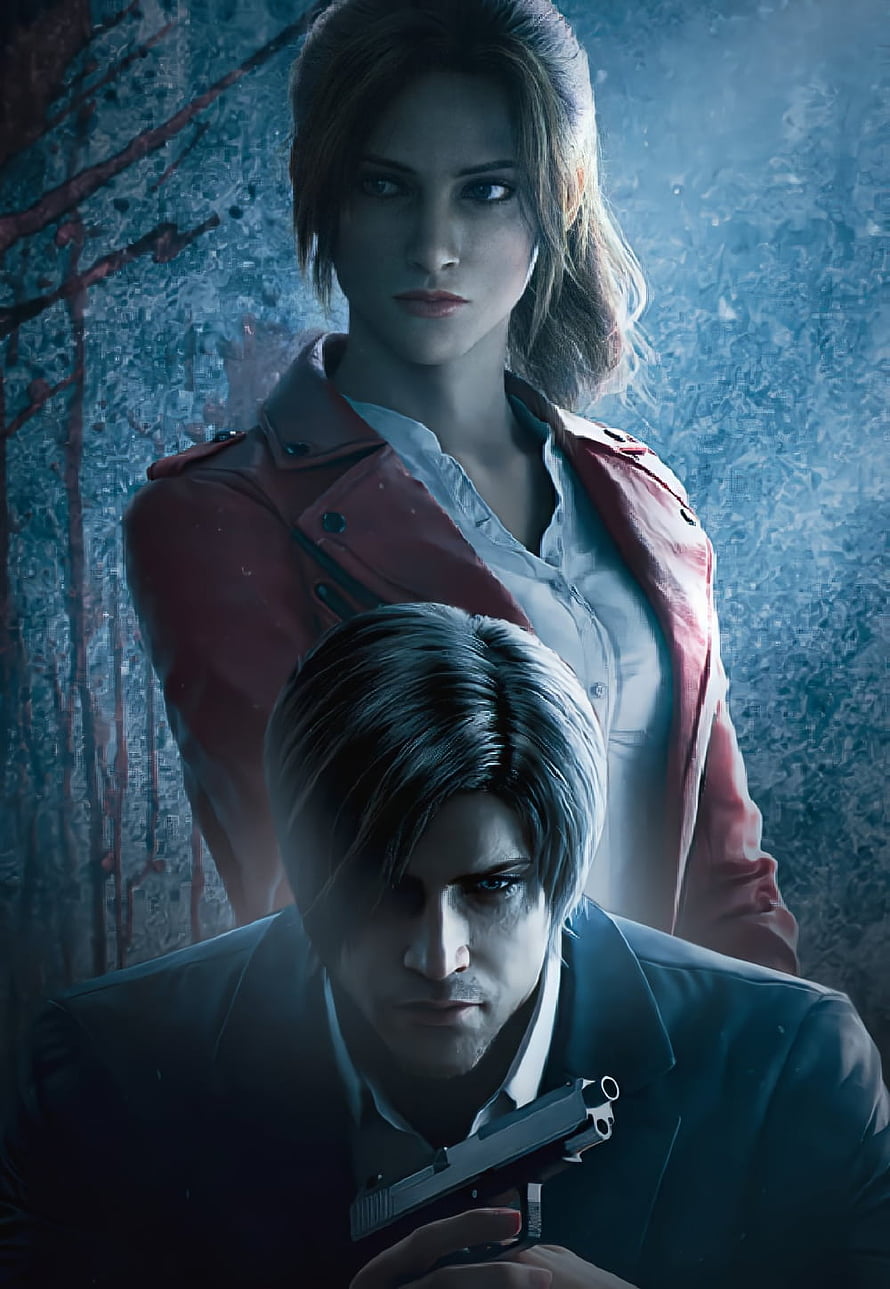 Resident Evil Infinite Darkness Leon and Claire Character Artwork HD phone wallpaper