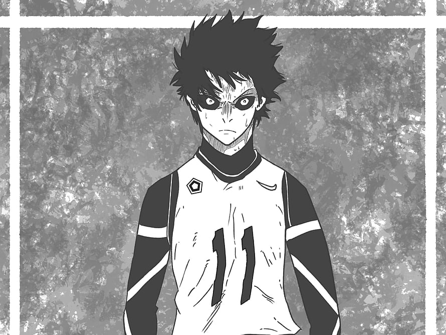 Isagi Yoichi Blue Lock Manga Character Portrait in Number 11 Jersey HD wallpaper