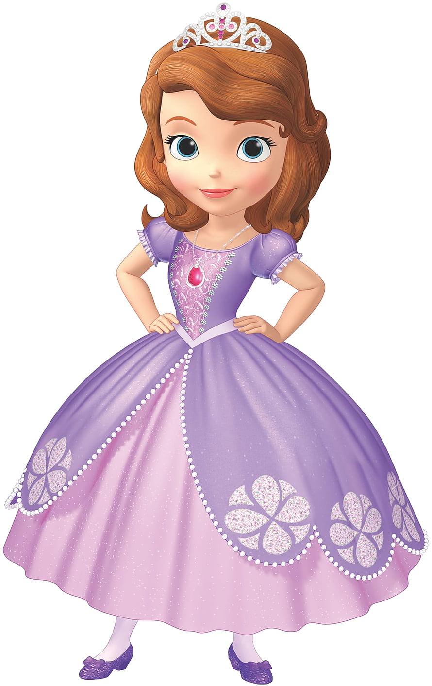 Sofia the First Princess in Purple Gown and Tiara HD phone wallpaper