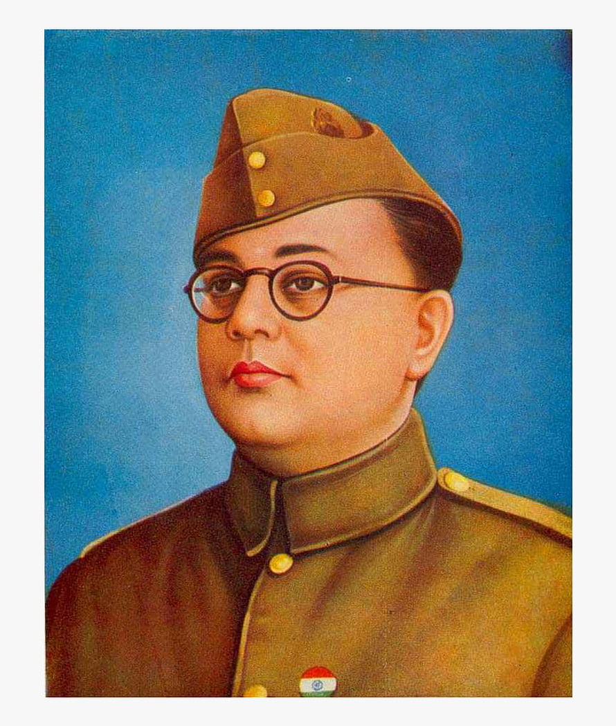 Portrait of Subhas Chandra Bose in Indian National Army Uniform HD phone wallpaper