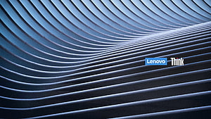 Lenovo Think Abstract Wavy Architectural Lines in Cool Blue Tones HD wallpaper