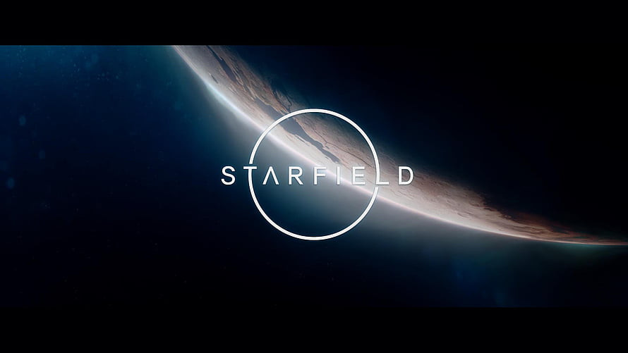 Starfield Video Game Logo With Planet Horizon Background HD wallpaper