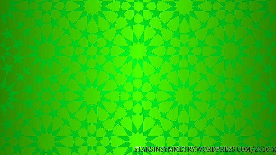 Vibrant Green Geometric Star Pattern Wallpaper HD wallpaper