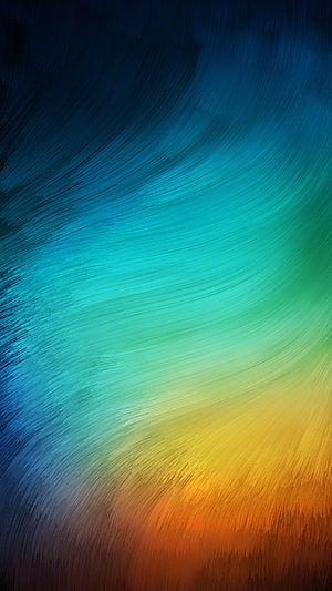 Vibrant Abstract Gradient with Flowing Brushstroke Texture in Teal and Orange HD phone wallpaper