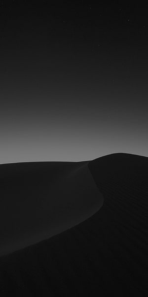 Minimalist Black Sand Dunes Under a Starry Night Sky HD phone wallpaper