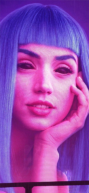 Neon Pink and Purple Digital Woman Portrait with Scanlines, Best Blade runner 2049 , Blade HD phone wallpaper
