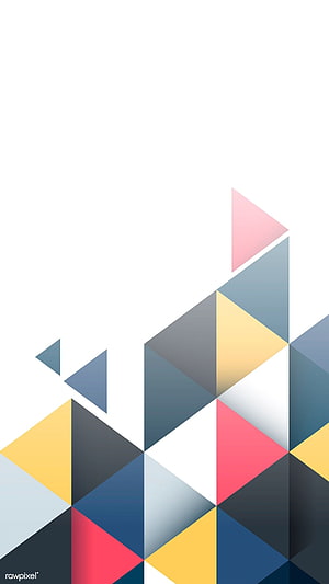 Abstract Geometric Triangles Wallpaper With Pastel And Dark Colors HD phone wallpaper