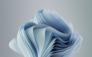 Windows 11 Default Light Blue Abstract 3D Ribbon Wallpaper HD wallpaper