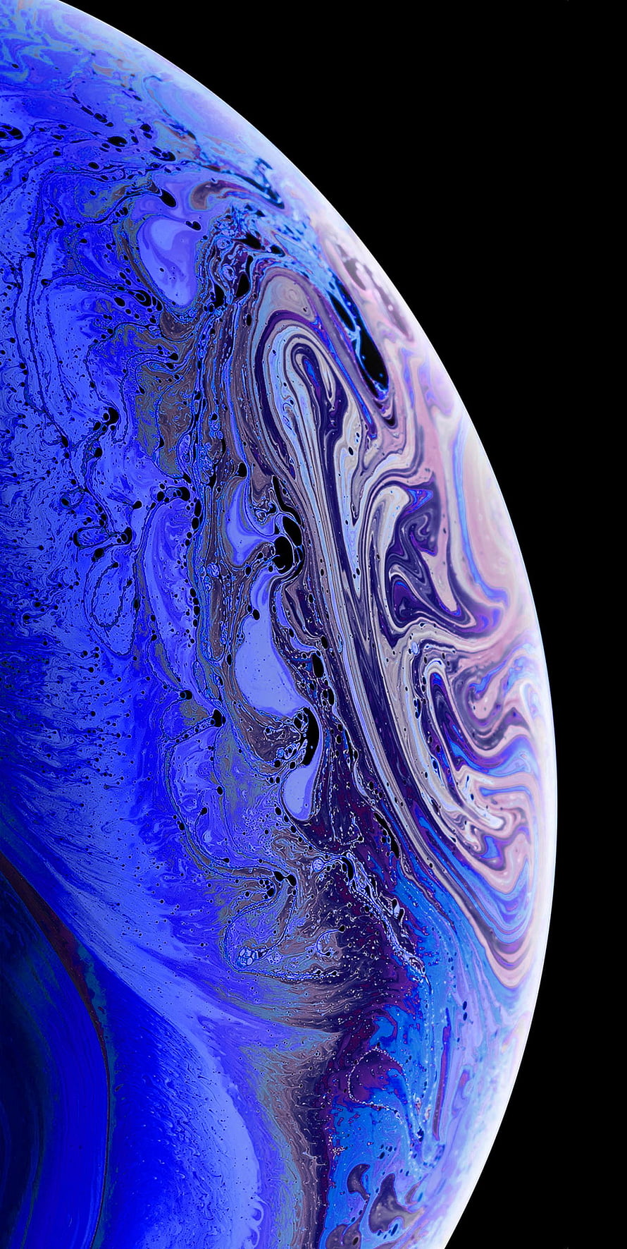 Abstract Blue and Purple Swirling Planet Surface Wallpaper HD phone wallpaper