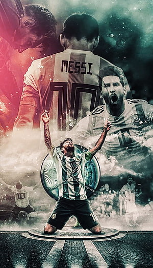 Lionel Messi Argentina World Cup Champion Celebration Artwork HD phone wallpaper