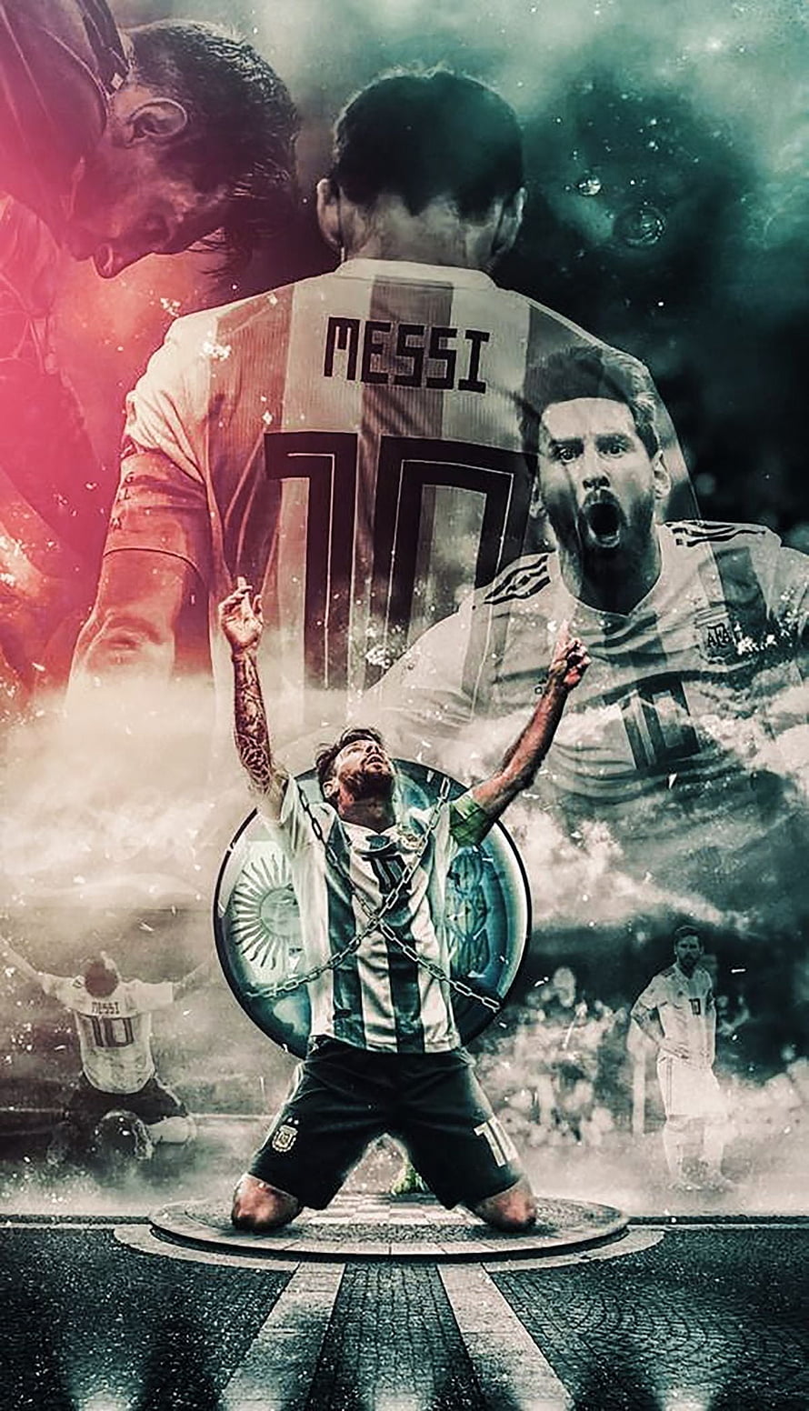 Lionel Messi Argentina World Cup Champion Celebration Artwork HD phone wallpaper