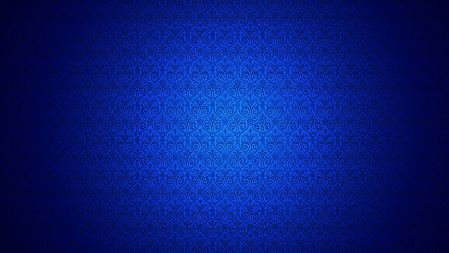 Royal Blue Damask Pattern Background with Elegant Floral Motifs and Soft Center Glow HD wallpaper