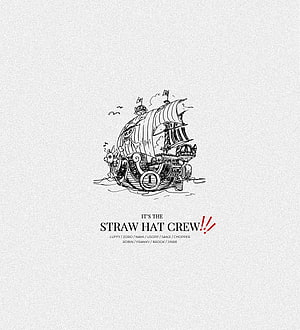 One Piece Thousand Sunny Ship Line Art Illustration With Straw Hat Crew Names HD phone wallpaper