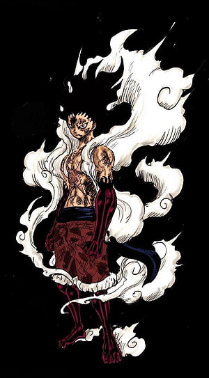 Monkey D. Luffy Gear 5 Infobox Artwork from One Piece Manga HD phone wallpaper