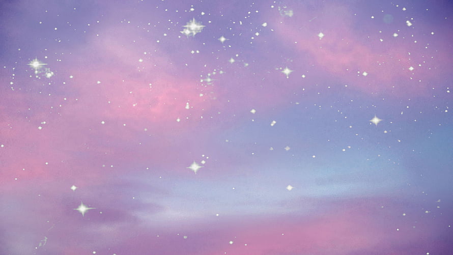 Dreamy Pastel Purple and Pink Starry Sky with Soft Nebula Clouds HD wallpaper