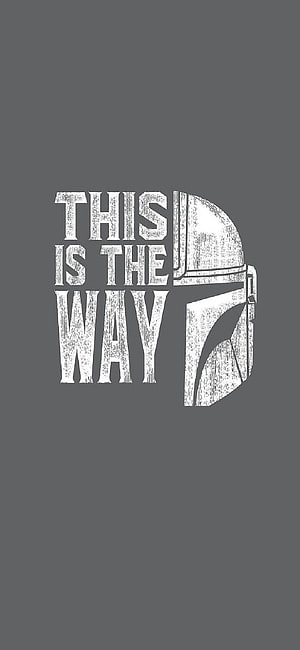 This Is The Way Mandalorian Helmet Minimalist Typography Art, Mandalorian Grey, Starwars HD phone wallpaper
