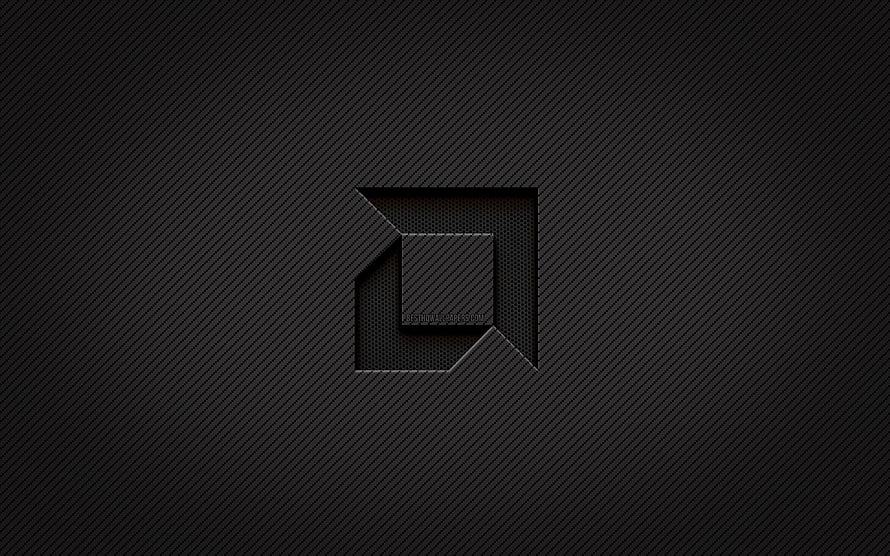 Dark Carbon Fiber Texture With Geometric Cutout Design HD wallpaper