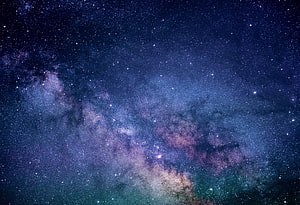 Stunning Milky Way Galaxy Night Sky with Purple and Blue Nebula Clouds HD wallpaper