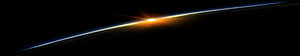 Sunrise Over Earth's Horizon From Space With Atmospheric Glow HD wallpaper