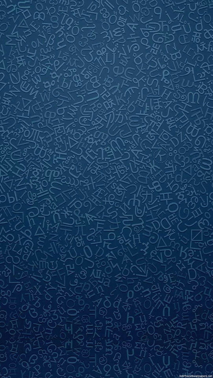 Dark Blue Abstract Alphabet Pattern Wallpaper with Scattered Letters and Symbols HD phone wallpaper
