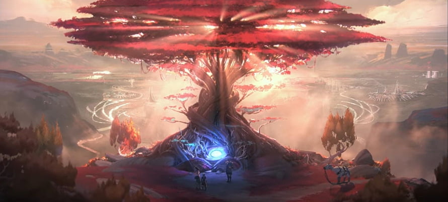 Ionia World Tree Concept Art from League of Legends Fantasy Landscape HD wallpaper