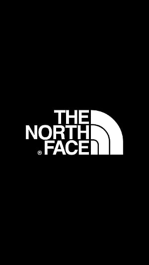 The North Face Official Logo White Text on Black Background Minimalist Brand Wallpaper HD phone wallpaper