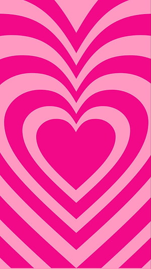 Concentric Pink Heart Pattern with Retro Aesthetic and Minimalist Design HD phone wallpaper