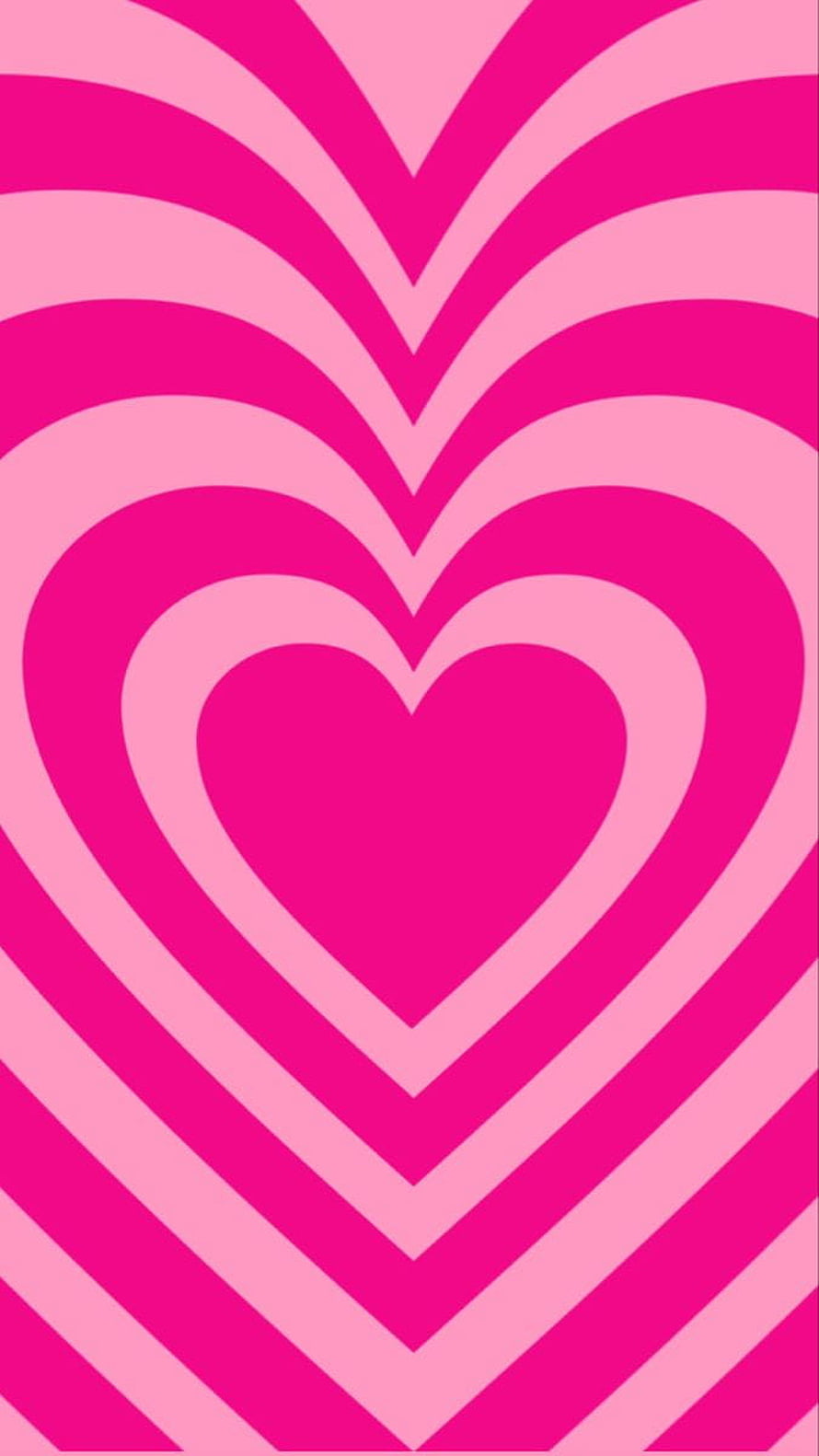 Concentric Pink Heart Pattern with Retro Aesthetic and Minimalist Design HD phone wallpaper