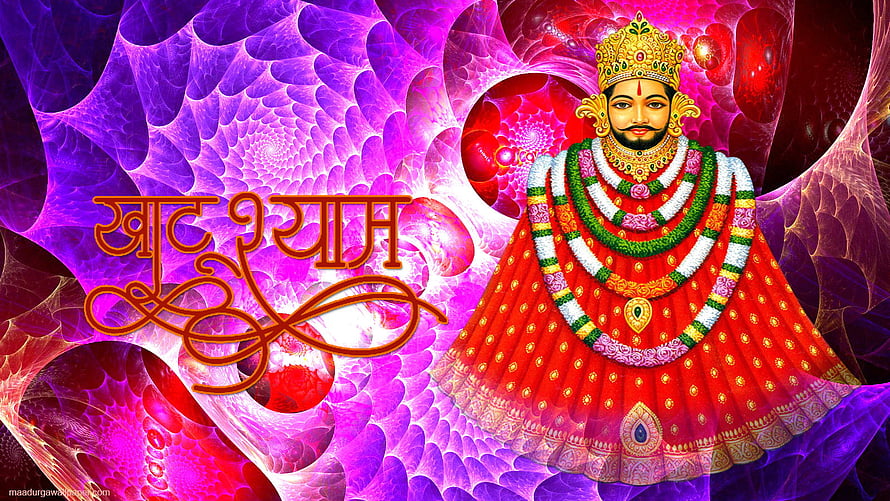 Lord Shiva Digital Art Wallpaper with Vibrant Purple Fractal Background HD wallpaper