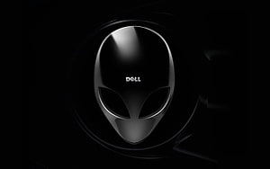Dell Alienware Gaming PC Head Logo on Black Background HD wallpaper
