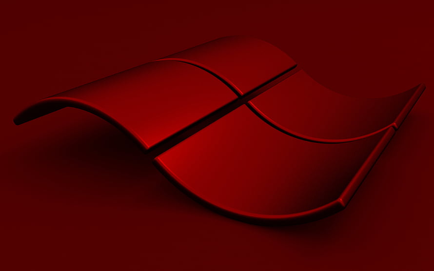 Dark Red Windows 7 Logo Wallpaper HD wallpaper