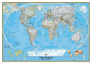 National Geographic World Political Map with Population Density and Vegetation Insets HD wallpaper