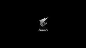 Aorus Gaming Brand Logo on Black Background HD wallpaper