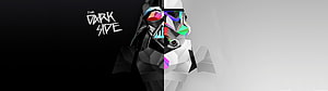 Star Wars Stormtrooper Low Poly Digital Art with Neon Accents on Split Background HD wallpaper