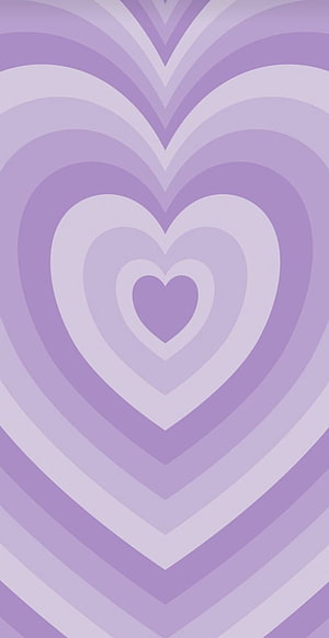 Abstract Purple Heart Pattern Wallpaper With Concentric Layers And Soft Gradient Tones HD phone wallpaper
