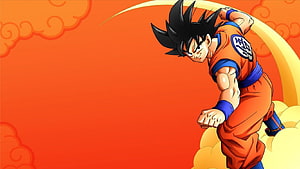Goku Flying on Nimbus Cloud Dragon Ball Z Anime Wallpaper HD wallpaper