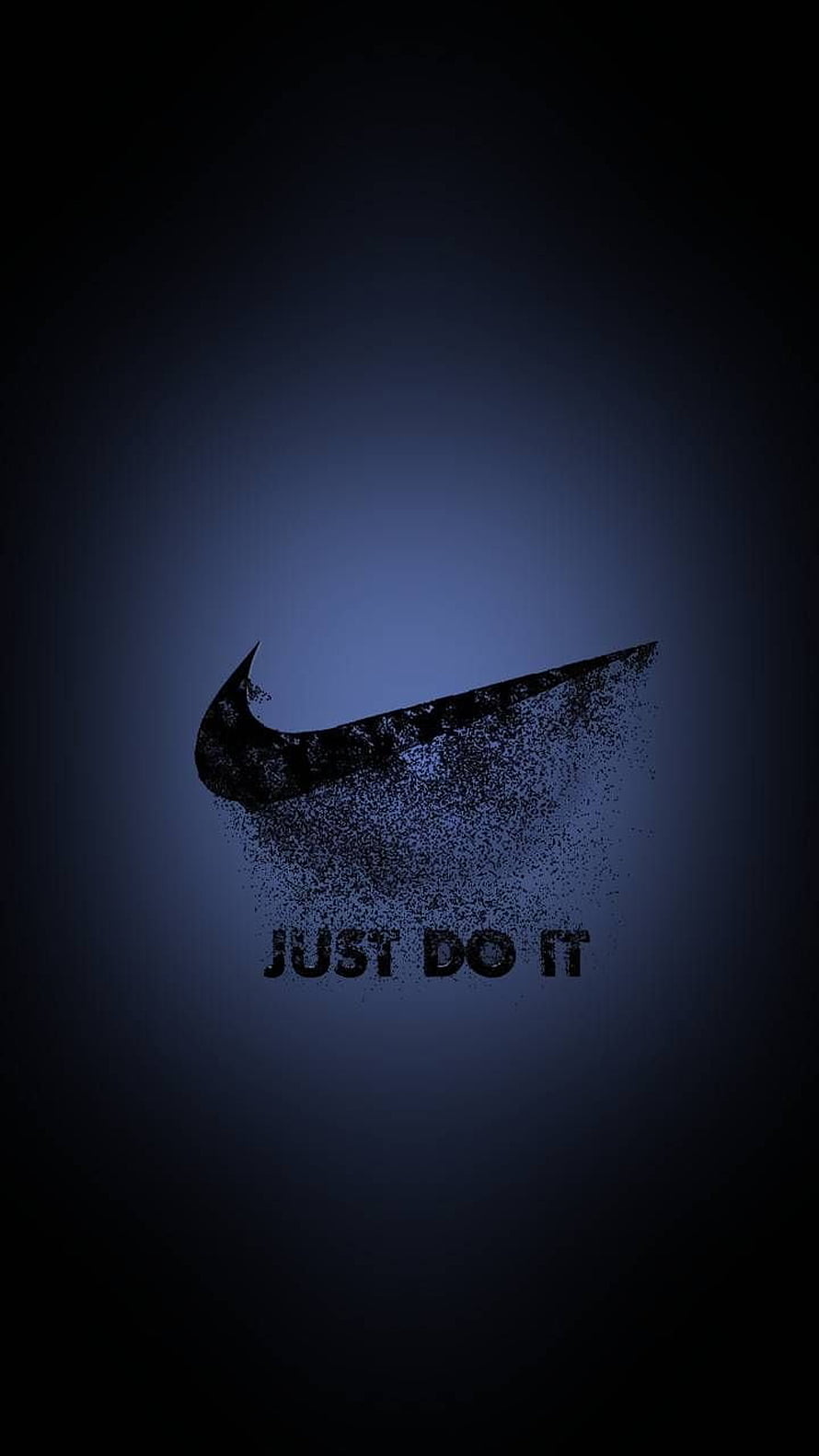 Nike Swoosh Logo With Just Do It Slogan On Dark Blue Background HD phone wallpaper