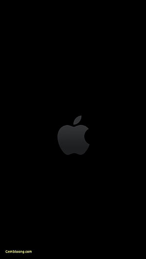 Minimalist Apple Logo on Black Background for iPhone HD phone wallpaper