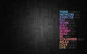 Motivational Life Advice Typography on Dark Wood Background HD wallpaper
