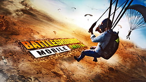 Battlegrounds Mobile India Parachute Drop Desert Landscape Wallpaper HD wallpaper