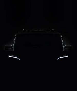 Mysterious Car Teaser with Glowing Headlights in Darkness HD phone wallpaper