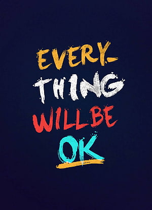 Inspirational Hand-Painted Typography on Deep Navy Background HD phone wallpaper