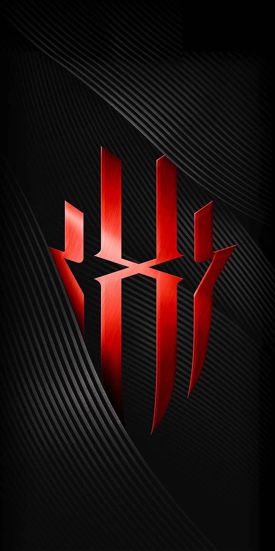 Red Wolverine Claws Logo on Dark Carbon Fiber Background HD phone wallpaper
