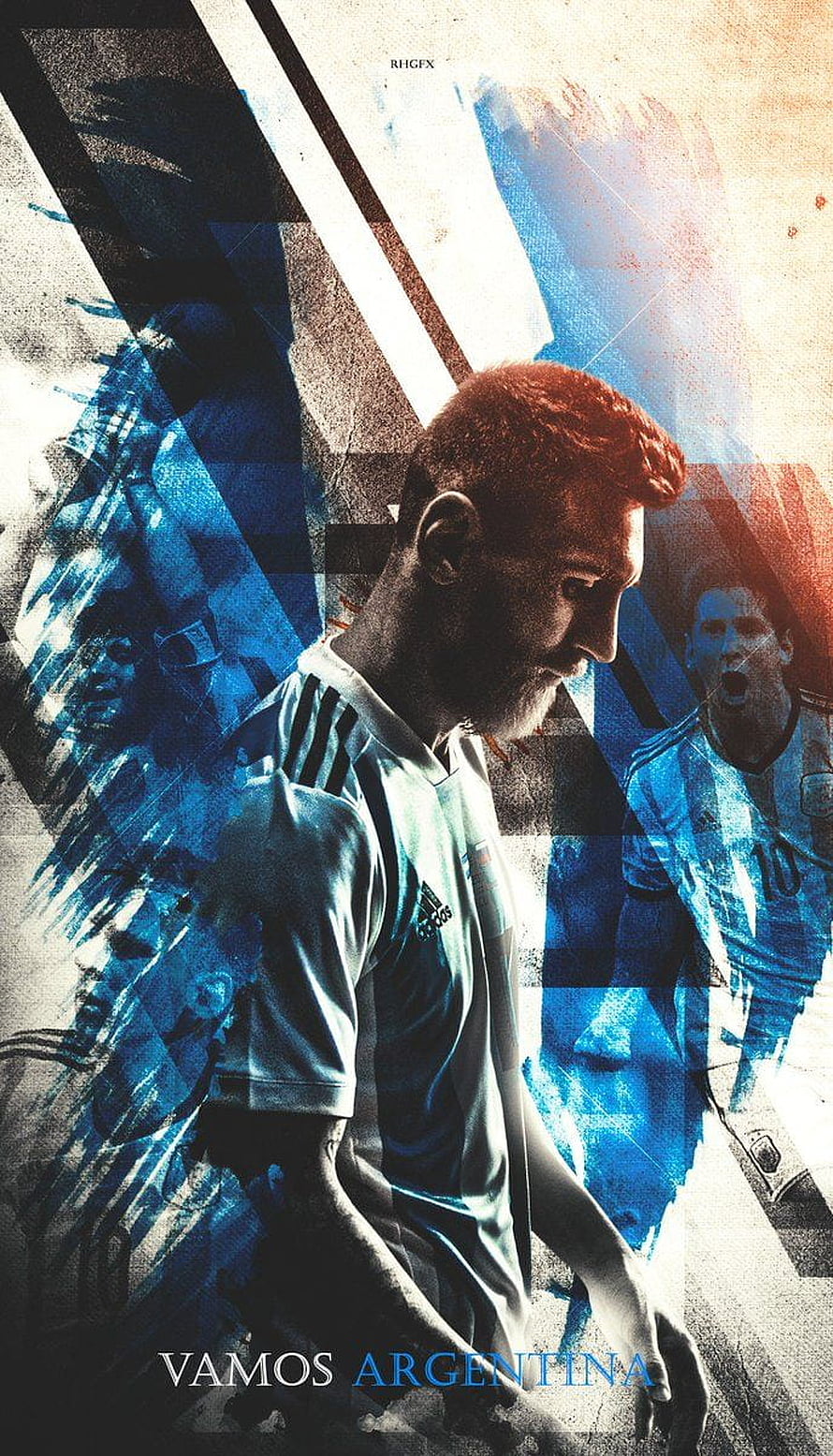 Lionel Messi Argentina National Team Soccer Player Artistic Wallpaper HD phone wallpaper