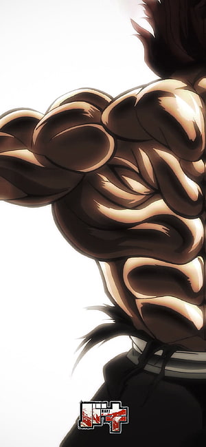 Yujiro Hanma Muscular Back Close-Up From Baki Anime Series HD phone wallpaper