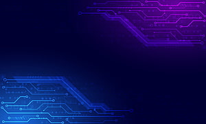 Futuristic Blue and Purple Circuit Board Technology Background HD wallpaper