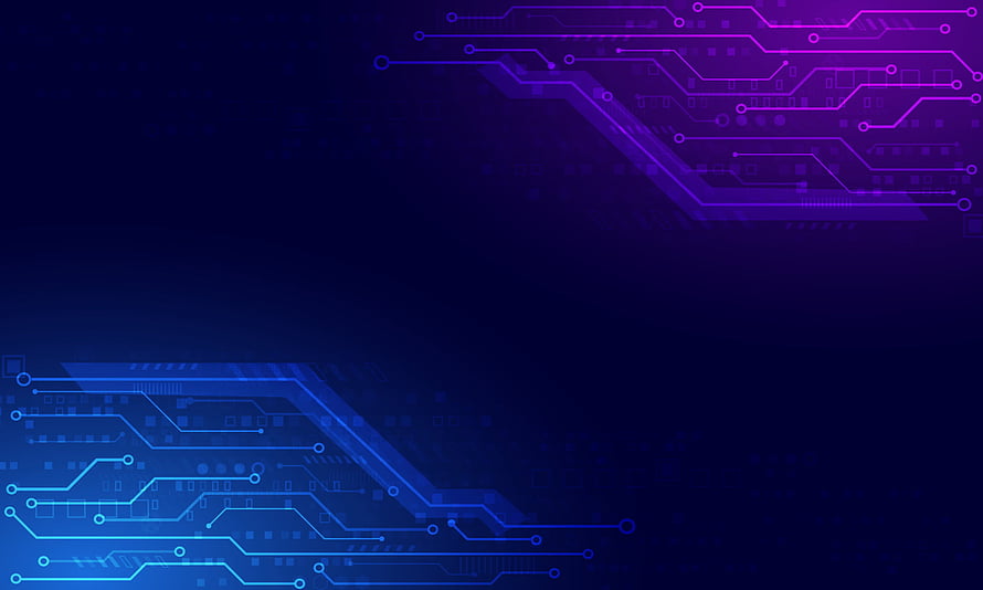 Futuristic Blue and Purple Circuit Board Technology Background HD wallpaper