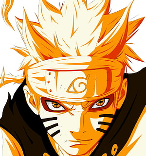 Naruto Uzumaki Sage Mode Portrait with Orange Aura and Headband HD phone wallpaper