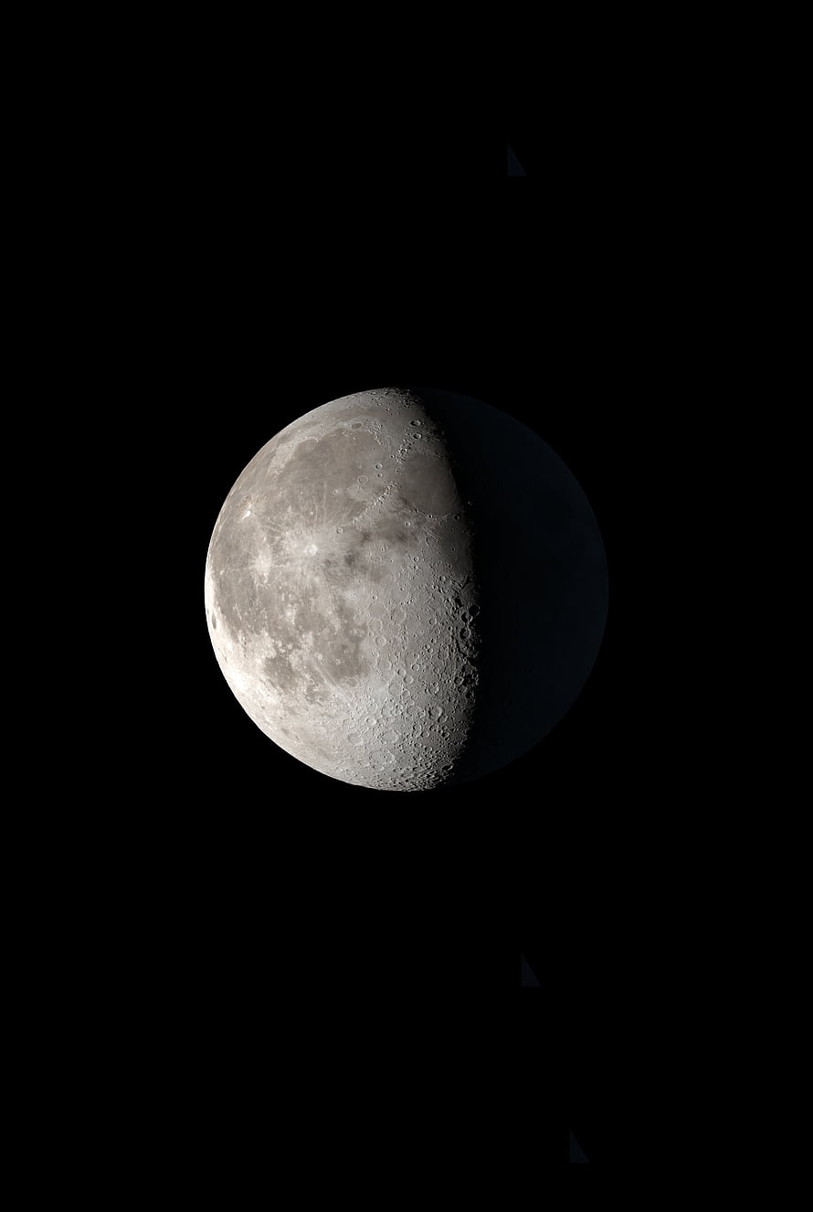 High-Resolution Photography of the Moon in a Waxing Gibbous Phase Against a Pitch-Black Sky HD phone wallpaper